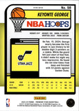 2023-24 Keyonte George Panini Hoops Premium Stock BLUE ICE ROOKIE 44/99 Utah Jazz #98