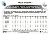 2022 Mike Zunino Topps Chrome REFRACTOR AUTO AUTOGRAPH #AC-MZ Tampa Bay Rays