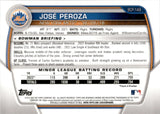 2023 Jose Peroza Bowman Chrome PROSPECTS 1ST BOWMAN GREEN GRASS REFRACTOR 29/99 BCP-149 New York Mets