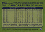 2021 Carlos Zambrano Topps Archives FAN FAVORITES AUTO AUTOGRAPH #FFA-CZ Chicago Cubs