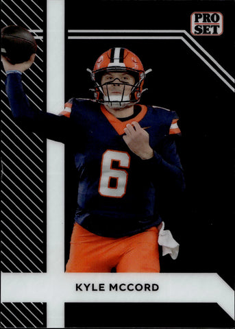 2024 Kyle McCord Leaf Pro Set BLACK SHIMMER 6/6 JERSEY NUMBER Syracuse Orange #PSB-180