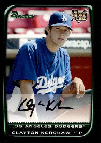 2008 Clayton Kershaw Bowman Draft Picks ROOKIE RC #BDP26 Los Angeles Dodgers 1