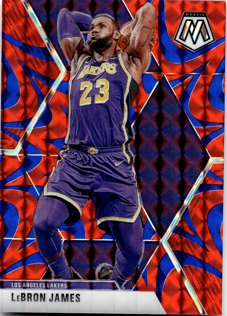 2019-20 LeBron James Panini Mosaic REACTIVE BLUE #8 Los Angeles Lakers