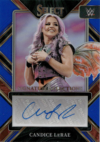 2023 Candice LeRae Panini Select WWE BLUE SIGNATURE SELECTIONS AUTO 09/35 AUTOGRAPH #SL-CLR Monday Night Raw