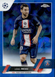 2022-23 Lionel Messi Topps Chrome Sapphire UEFA Club Competitions #1 SAPPHIRE PARIS SAINT GERMAN