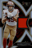 2022 George Kittle Panini Select SWATCHES SILVER JERSEY 62/99 San Francisco 49ers #SS-8
