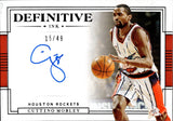 2019-20 Cuttino Mobley Panini National Treasures DEFINITIVE INK AUTO 15/49 AUTOGRAPH #DI-CMB Houston Rockets