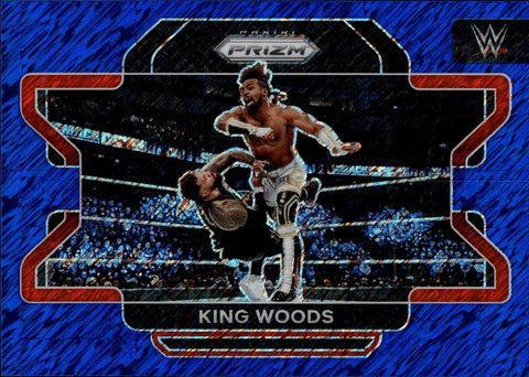 2024 King Xavier Woods Panini Prizm WWE FOTL BLUE SHIMMER 03/11 #24 Friday Night Smackdown