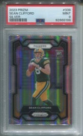 2023 Sean Clifford Panini Prizm HOLO SILVER ROOKIE RC PSA 9 #338 Green Bay Packers 9199