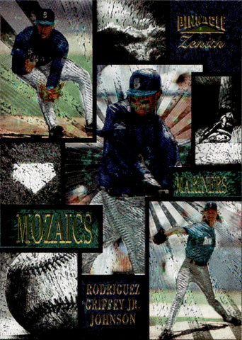 1996 Griffey Jr. Johnson Rodriguez Pinnacle Zenith MOZAICS Seattle Mariners #5