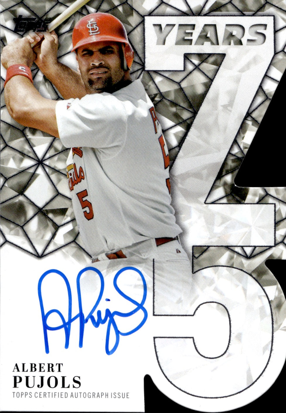 2026 Albert Pujols Topps Series 1 75 YEARS OF TOPPS AUTO 63/75 AUTOGRA
