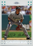 2007 Miguel Cabrera Topps Chrome WHITE REFRACTOR 313/660 #25 Florida Marlins