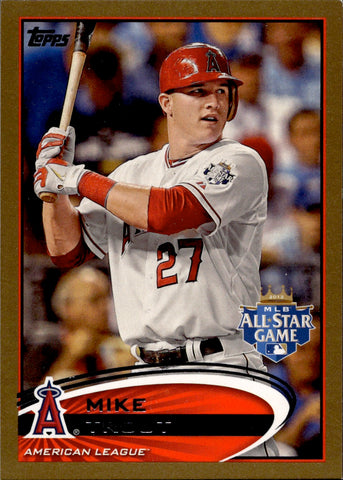 2012 Mike Trout Topps Update Series GOLD BORDER ALL-STAR 1029/2012 #US144 Anaheim Angels