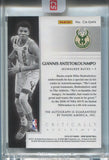 2019-20 Giannis Antetokounmpo Panini Noir AUTO JERSEY NUMBER 34/99 AUTOGRAPH #CA-GAN Milwaukee Bucks