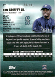 2023 Ken Griffey Jr. Topps Stadium Club Chrome ORANGE REFRACTOR 59/99 #39 Seattle Mariners HOF