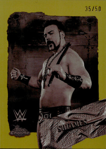 2025 Sheamus Topps Chrome Cactus Jack RODEO REBELS GOLD REFRACTOR 35/50 #RDR-36