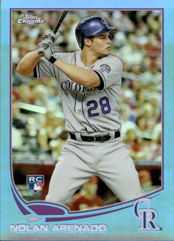 2013 Nolan Arenado Topps Chrome BLUE REFRACTOR ROOKIE 167/199 RC #78 Colorado Rockies *NRMT Corner*