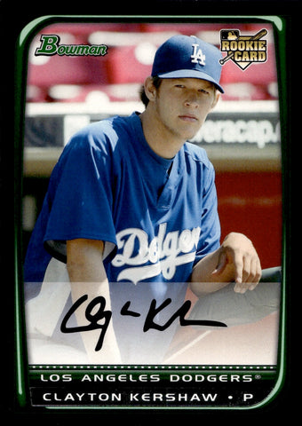 2008 Clayton Kershaw Bowman Draft Picks ROOKIE RC #BDP26 Los Angeles Dodgers 2