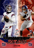 2025 Jaxson Dart Cam Skattebo Topps Signature Class ROOKIE PARAMOUNT PAIRINGS 274/299 RC #PP-2 New York Giants