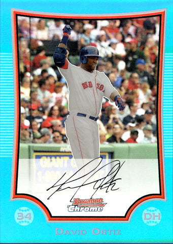2009 David Ortiz Bowman Chrome BLUE REFRACTOR 134/150 #22 Boston Red Sox HOF