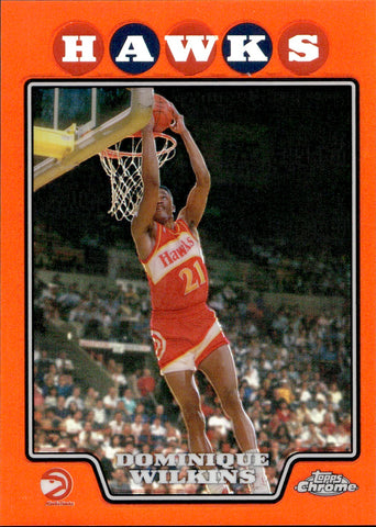 2008-09 Dominique Wilkens Topps Chrome REFRACTORS ORANGE 131/499 #168 Atlanta Hawks