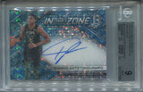 2017-18 Giannis Antetokounmpo Panini Spectra NEON BLUE IN THE ZONE AUTO JERSEY NUMBER 34/99 AUTOGRAPH BGS 9/10 #3 Milwaukee Bucks 7682