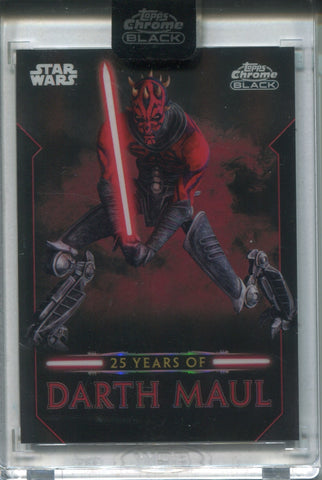 2024 Darth Maul Topps Chrome Black 25 YEARS OF DARTH MAUL ENCASED #DM-18