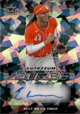 2023 Elly De La Cruz Leaf Trinity Baseball Lutetium Steel Auto Autograph 8/10 #S-EC1 Cincinnati Reds