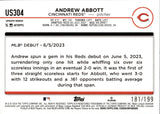 2024 Andrew Abbott Topps Update Series RED FOIL ROOKIE RC #US304 Cincinnati Reds
