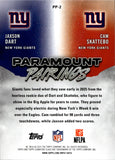2025 Jaxson Dart Cam Skattebo Topps Signature Class ROOKIE PARAMOUNT PAIRINGS 274/299 RC #PP-2 New York Giants