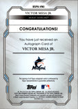 2019 Victor Mesa Jr. Bowman Sterling AUTO AUTOGRAPH #BSPA-VMJ Miami Marlins