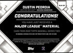 2022 Dustin Pedroia Topps Series 2 MAJOR LEAGUE MATERIAL BLACK JERSEY 171/199 RELIC #MLM-DP Boston Red Sox