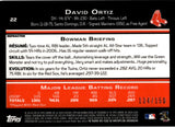 2009 David Ortiz Bowman Chrome BLUE REFRACTOR 134/150 #22 Boston Red Sox HOF