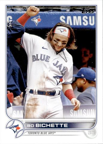 2022 Bo Bichette Topps Series 1 SP IMAGE VARIATION #126 Toronto Blue Jays