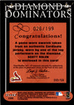 2005 Scott Rolen Fleer Platinum DIAMOND DOMINATORS GOLD JERSEY 026/199 RELIC #19DD St. Louis Cardinals HOF *NRMT*