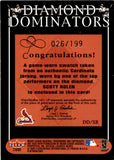 2005 Scott Rolen Fleer Platinum DIAMOND DOMINATORS GOLD JERSEY 026/199 RELIC #19DD St. Louis Cardinals HOF *NRMT*