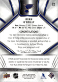 2021-22 Ryan O'Reilly Upper Deck Ultimate AUTO AUTOGRAPH #72 St. Louis Blues
