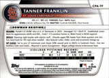 2025 Tanner Franklin Bowman Draft Chrome 1ST BOWMAN AQUA LAVA REFRACTOR AUTO 098/199 AUTOGRAPH #CPA-TF St. Louis Cardinals