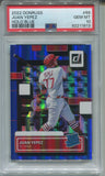 2022 Juan Yepez Panini Donruss HOLO BLUE RATED ROOKIE RC PSA 10 #69 St. Louis Cardinals 1813