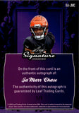 2025 Ja'Marr Chase Leaf Signature Series BLUE PEARL AUTO 1/1 ONE OF ONE AUTOGRAPH #BA-JMC Cincinnati Bengals