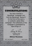 2011 Jackie Stiles Sport Kings AUTOGRAPH AUTO Chicago Fire #A-JST-1