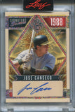 2025 Jose Canseco Leaf Seasons in The Sun SILVER SPARKLE SIGNATURE SERIES AUTO 1/7 AUTOGRAPH #SSE-JC1 Oakland A's