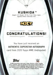 2020 Kushida Topps WWE Undisputed GREEN AUTO 24/50 AUTOGRAPH #A-KU NXT