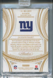 2025 Jaxson Dart Panini Flawless EMERALD GREEN ROOKIE SHOWCASE QUAD PATCH SHIELD 5/5 RELIC #RS-JDT New York Giants