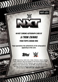 2025 Je'Von Evans Topps Chrome WWE NXT AUTO AUTOGRAPH #NXT-JEV NXT 1