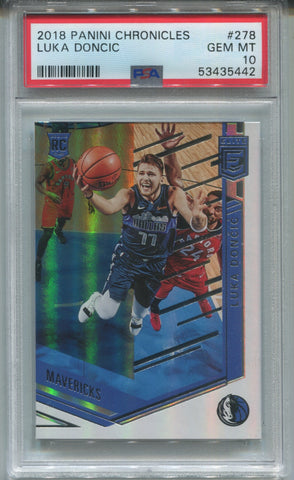 2018-19 Luka Doncic Panini Chronicles ROOKIE RC PSA 10 #278 Dallas Mavericks 5442