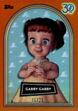 2025 Gabby Gabby Topps Toy Story 30 Years ORANGE REFRACTOR 16/25 #91
