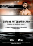 2025 Nazim Sadykhov Topps Stadium Club Chrome UFC REFRACTOR AUTO AUTOGRAPH #CAS-NSV Lightweight