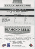 2021 Justin Thomas Upper Deck Black Diamond QUAD DIAMOND RELIC ROOKIE 31/49 RC #BDR-JT PGA