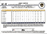 2024 Joey Ortiz Topps Chrome AUTO AUTOGRAPH #AC-JO Milwaukee Brewers